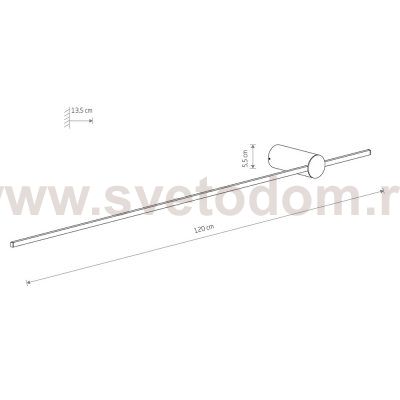 Настенный светильник Nowodvorski Saber Led L Black (Cерия Saber Led L, Цвет Черный) арт. 10854