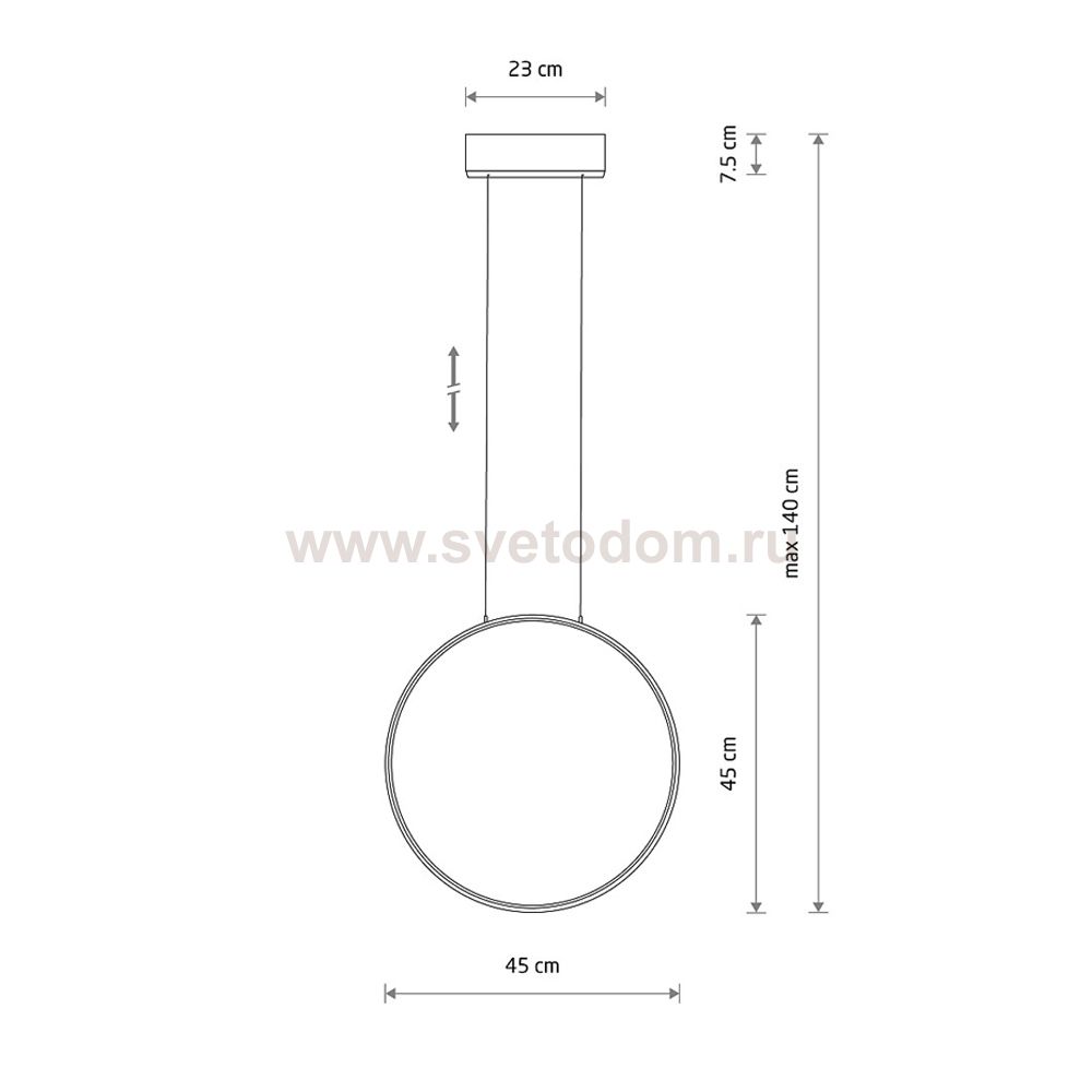 Подвесная люстра Nowodvorski Circolo Led S Black (Cерия Circolo Led S, Цвет Черный) арт. 10860