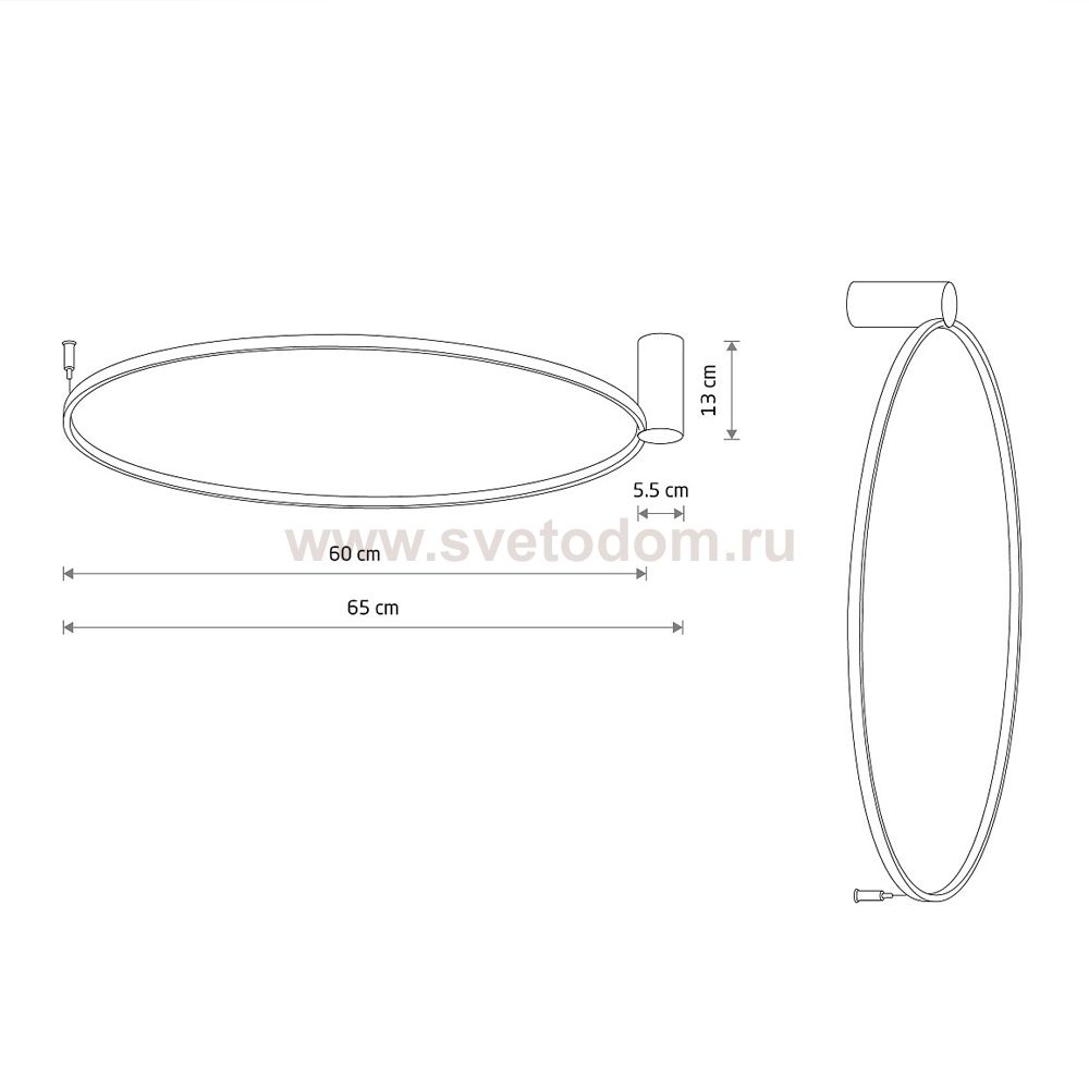 Настенно-потолочный светильник Nowodvorski Circolo Led M Black (Cерия Circolo Led M, Цвет Черный) арт. 10865