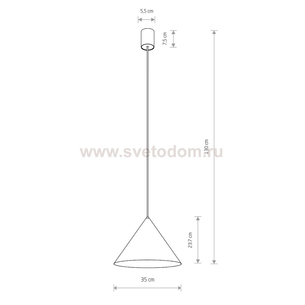 Подвесной светильник Nowodvorski Zenith M Gray (Cерия Zenith M, Цвет Серый) арт. 10878