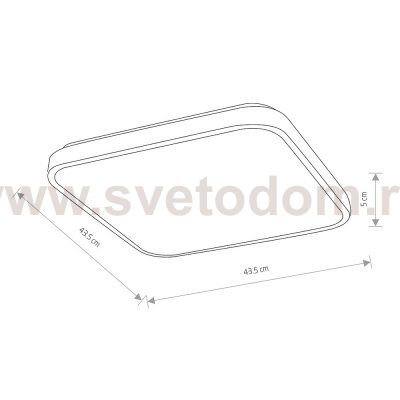 Потолочный cветильник Nowodvorski Agnes Square Led Pro White (Cерия Agnes Led Pro, Модель квадратная, Цвет Белый) арт. 10992