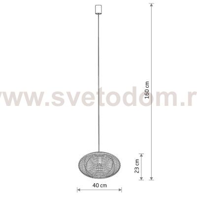 Подвесная люстра Nowodvorski Rattan S Wood (Cерия Rattan S, Цвет Дерево) арт. 11153