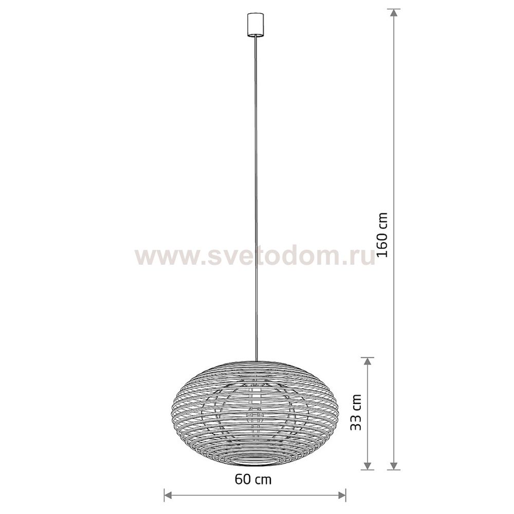 Подвесная люстра Nowodvorski Rattan M Wood (Cерия Rattan M, Цвет Дерево) арт. 11154