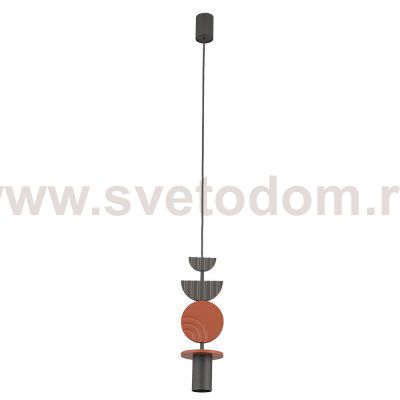Подвесная люстра Nowodvorski Серия Drops (Дропс) Цвет Umbra gray/Terracotta (Темно-серый/Терракот) арт. 11196