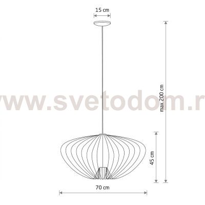 Подвесная люстра Nowodvorski Pumpkin L Silk Gray (Cерия Pumpkin L, Цвет Шелковый серый) арт. 11251