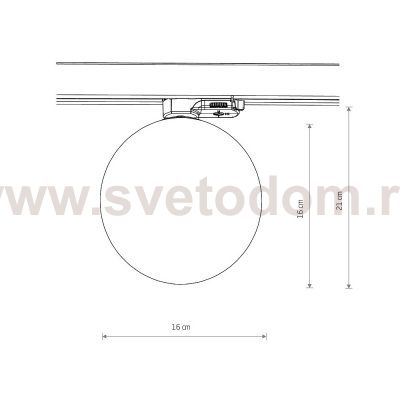 Трековый трехфазный светильник Nowodvorski Ctls Ctls Snowball Black (Cерия Ctls Snowball, Цвет Черный) арт. 11296