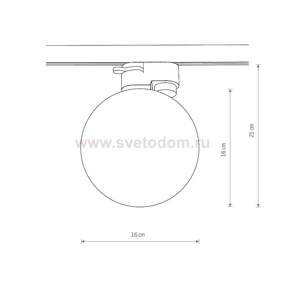 Трековый однофазный светильник Nowodvorski Profile Profile Snowball Black (Cерия Profile Snowball, Цвет Черный) арт. 11298