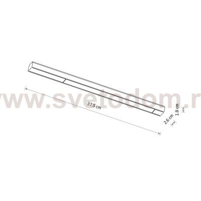 Трековый магнитный светильник Nowodvorski Line Led Black (Cерия Line Led, Цвет Черный) арт. 11307