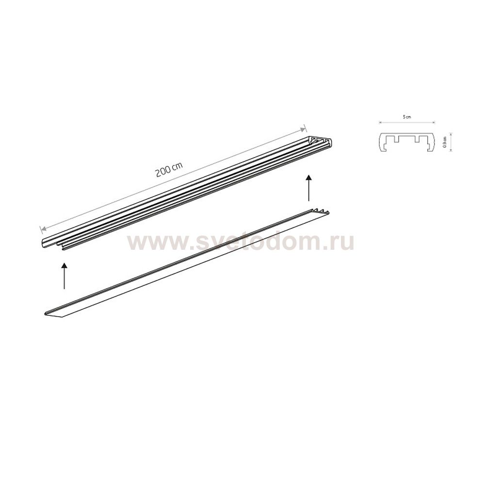Шинопровод для магнитных треков Nowodvorski Lvm Black (Cерия Lvm, Цвет Черный) арт. 11318