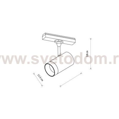 Трековый магнитный светильник Nowodvorski Lvm Spot Black (Cерия Lvm Spot, Цвет Черный) арт. 11342