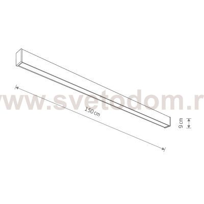 Уличный настенно-потолочный светильник Nowodvorski Outline Led L Black (Cерия Outline Led L, Цвет Черный) арт. 11362