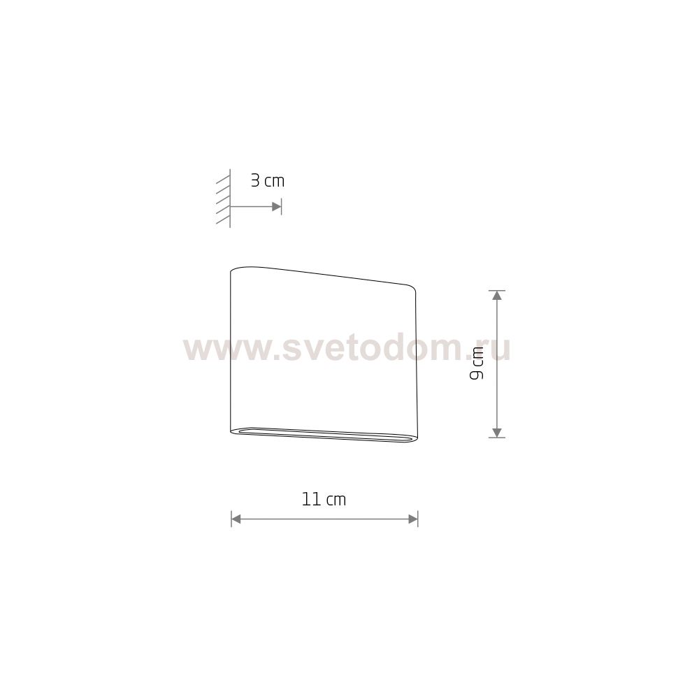 Уличный настенный светильник Nowodvorski Semi Led S Brass (Cерия Semi Led S, Цвет Латунь) арт. 11365