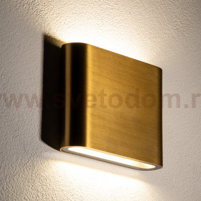 Уличный настенный светильник Nowodvorski Semi Led S Brass (Cерия Semi Led S, Цвет Латунь) арт. 11365