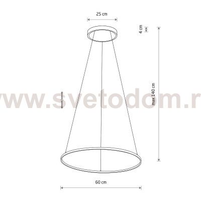 Подвесная люстра Nowodvorski Circolo Led M Silk Oliv E (Cерия Circolo Led M, Цвет Шелковый оливковый) арт. 11403