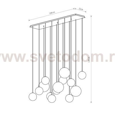Подвесная люстра Nowodvorski Snowball XIV Black (Cерия Snowball XIV, Цвет Черный) арт. 11408