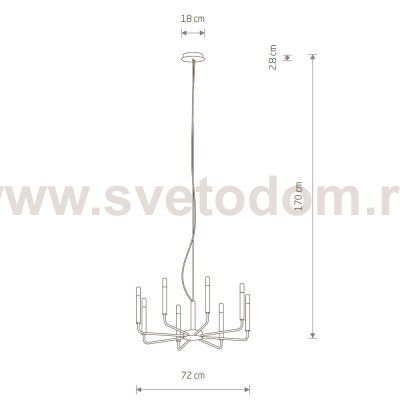 Подвесная люстра Nowodvorski Orto VIII Black (Cерия Orto VIII, Цвет Черный) арт. 11460