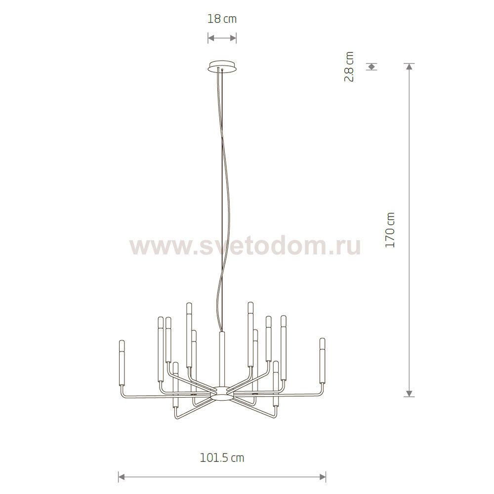 Подвесная люстра Nowodvorski Orto XII A Silk Gray (Cерия Orto XII A, Цвет Шелковый серый) арт. 11463