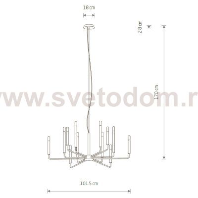 Подвесная люстра Nowodvorski Orto XII A Silk Gray (Cерия Orto XII A, Цвет Шелковый серый) арт. 11463