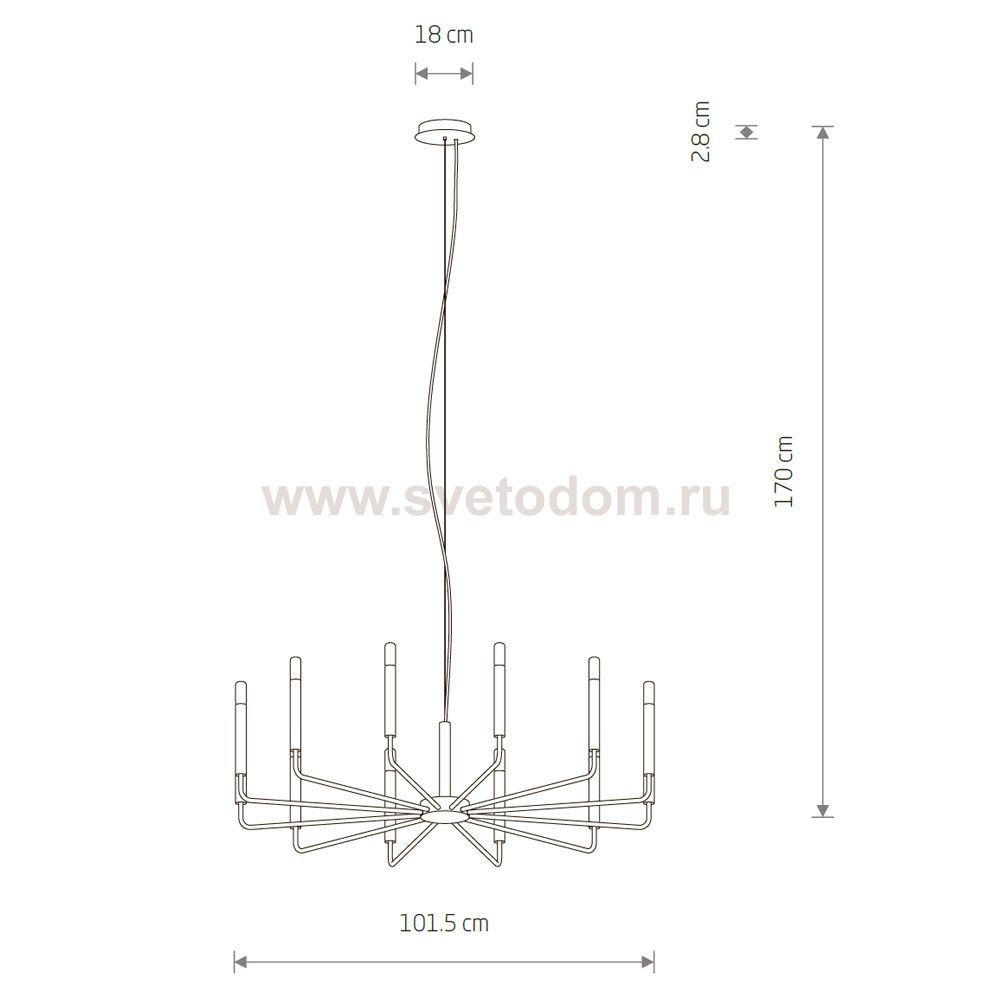 Подвесная люстра Nowodvorski Orto XII B Silk Gray (Cерия Orto XII B, Цвет Шелковый серый) арт. 11465