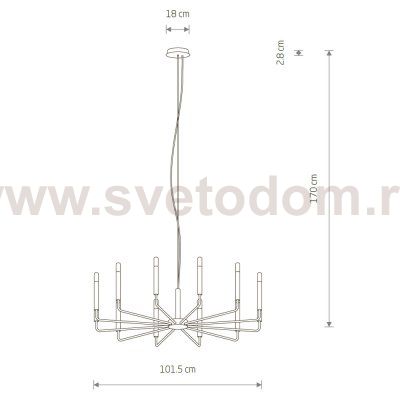 Подвесная люстра Nowodvorski Orto XII B Silk Gray (Cерия Orto XII B, Цвет Шелковый серый) арт. 11465