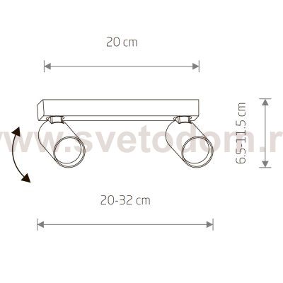 Накладной светильник спот Nowodvorski Fourty Surface II Umbra Gray (Cерия Fourty Surface II, Цвет Темно-серый) арт. 11466
