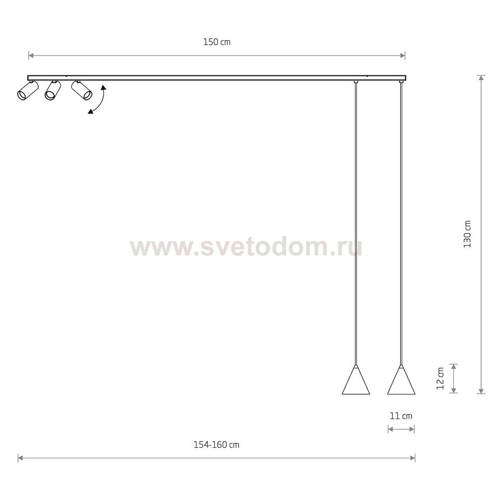 Накладной светильник спот Nowodvorski Fourty Surface V Umbra Gray (Cерия Fourty Surface V, Цвет Темно-серый) арт. 11472