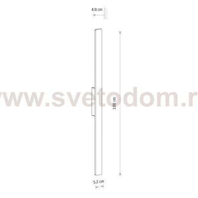 Уличный настенный светильник Nowodvorski Demi Led M Black (Cерия Demi Led M, Цвет Черный) арт. 11555