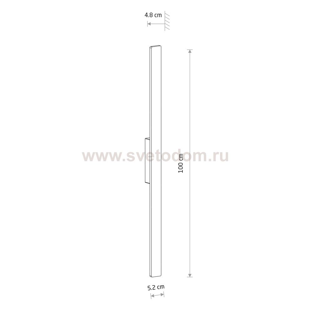 Уличный настенный светильник Nowodvorski Demi Led M Brick red (Cерия Demi Led M, Цвет Кирпично-красный) арт. 11557