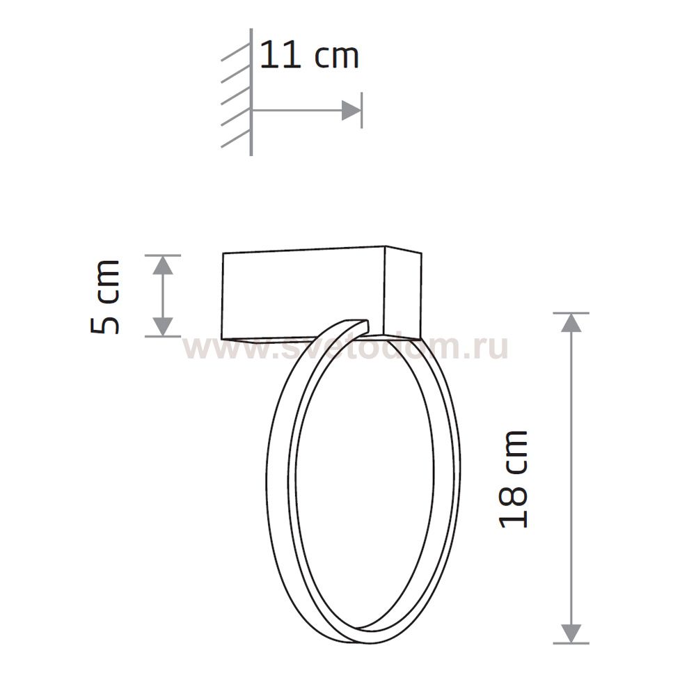 Настенный светильник Nowodvorski Circolo Led XS Black (Cерия Circolo Led XS, Цвет Черный) арт. 11601
