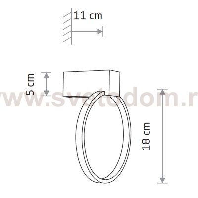 Настенный светильник Nowodvorski Circolo Led XS Black (Cерия Circolo Led XS, Цвет Черный) арт. 11601