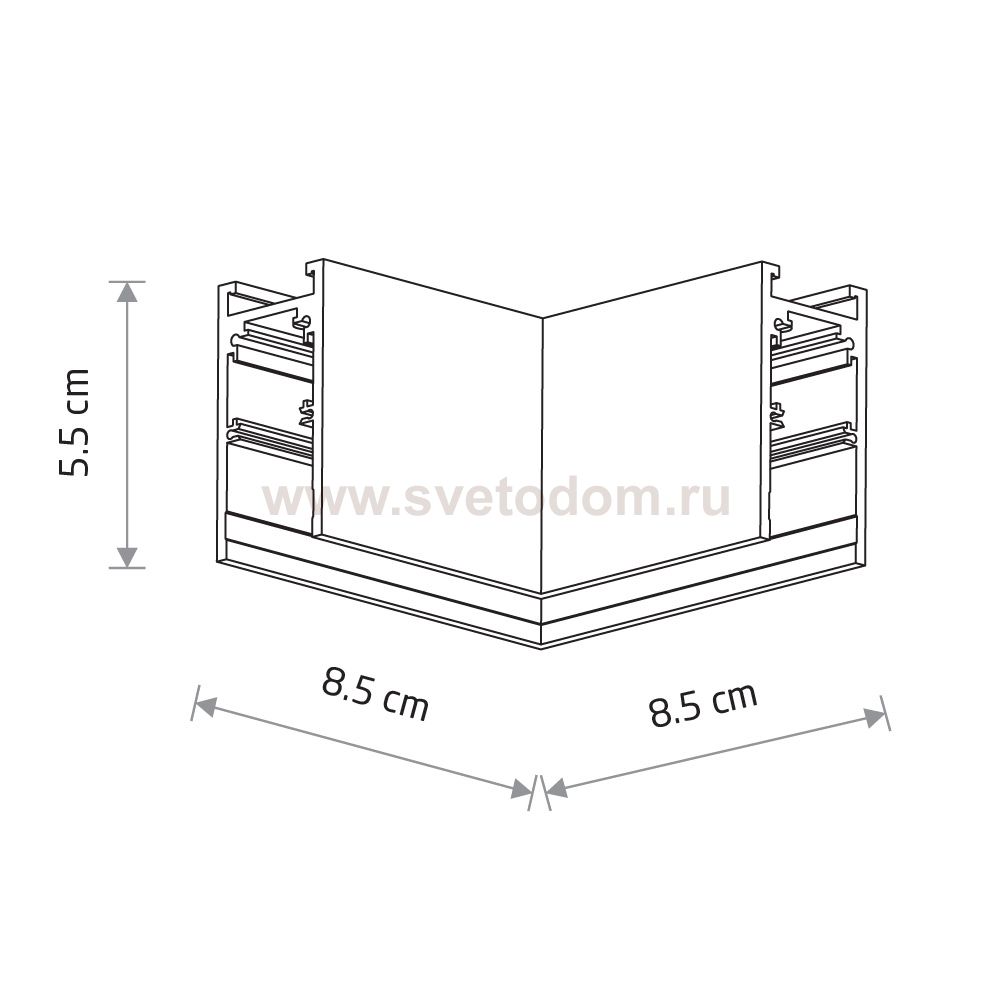 Коннектор для магнитных треков угловой Nowodvorski Lvm Horizontal White (Cерия Lvm Horizontal, Цвет Белый) арт. 11618