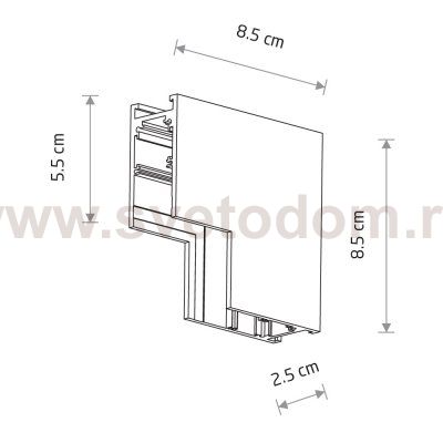 Коннектор для магнитных треков угловой Nowodvorski Lvm Inside White (Cерия Lvm Inside, Цвет Белый) арт. 11620