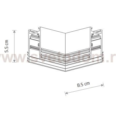 Коннектор для магнитных треков угловой Nowodvorski Lvm Horizontal White (Cерия Lvm Horizontal, Цвет Белый) арт. 11622