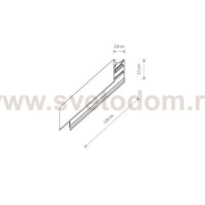 Подвесной/накладной шинопровод для магнитных треков Nowodvorski Lvm White (Cерия Lvm, Цвет Белый) арт. 11626