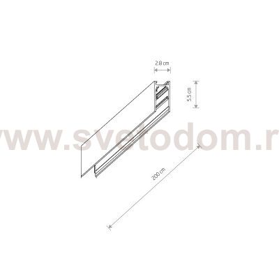 Подвесной/накладной шинопровод для магнитных треков Nowodvorski Lvm White (Cерия Lvm, Цвет Белый) арт. 11627