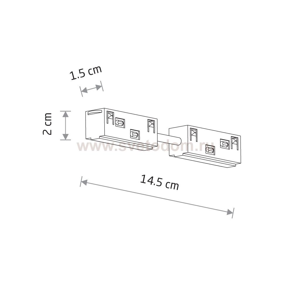 Коннектор для магнитных треков прямой Nowodvorski Lvm White (Cерия Lvm, Цвет Белый) арт. 11628