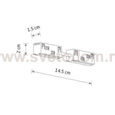 Коннектор для магнитных треков прямой Nowodvorski Lvm White (Cерия Lvm, Цвет Белый) арт. 11628