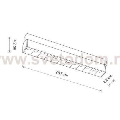 Трековый магнитный светильник Nowodvorski Focus Led White (Cерия Focus Led, Цвет Белый) арт. 11633