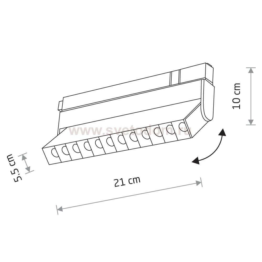 Трековый магнитный светильник Nowodvorski Focus Led White (Cерия Focus Led, Цвет Белый) арт. 11635