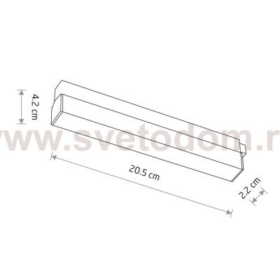 Трековый магнитный светильник Nowodvorski Lvm Line White (Cерия Lvm Line, Цвет Белый) арт. 11638