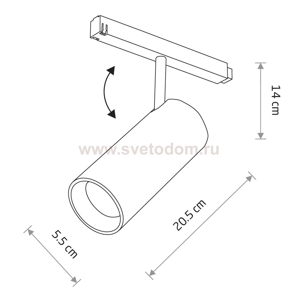Трековый магнитный светильник Nowodvorski Lvm Spot White (Cерия Lvm Spot, Цвет Белый) арт. 11643