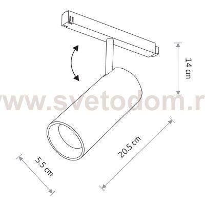 Трековый магнитный светильник Nowodvorski Lvm Spot White (Cерия Lvm Spot, Цвет Белый) арт. 11643