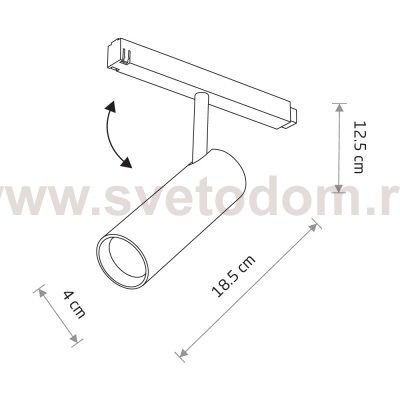 Трековый магнитный светильник Nowodvorski Lvm Spot White (Cерия Lvm Spot, Цвет Белый) арт. 11645