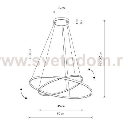 Подвесная люстра Nowodvorski Circolo Power Led Black (Cерия Circolo Power Led, Цвет Черный) арт. 11647