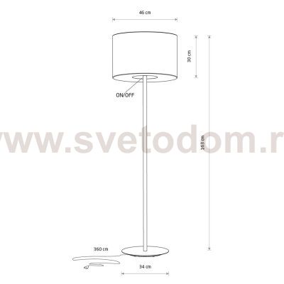Торшер Nowodvorski Santana Crea (Cерия Santana, Цвет Кремовый) арт. 11656