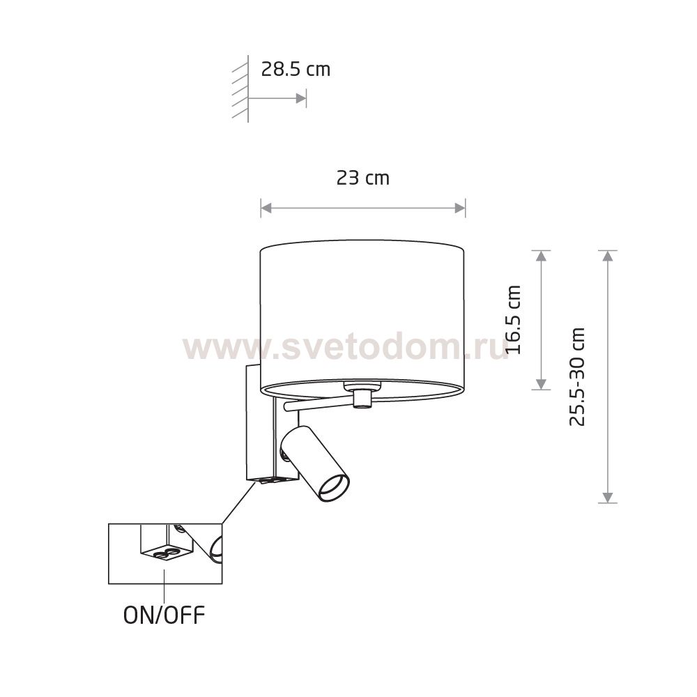 Бра Nowodvorski Santana A Black (Cерия Santana A, Цвет Черный) арт. 11661