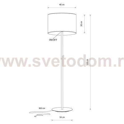 Торшер Nowodvorski Lago Gray (Cерия Lago, Цвет Серый) арт. 11676