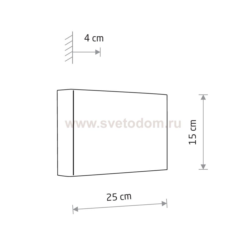 Настенный светильник Nowodvorski Lago B Gray (Cерия Lago B, Цвет Серый) арт. 11678