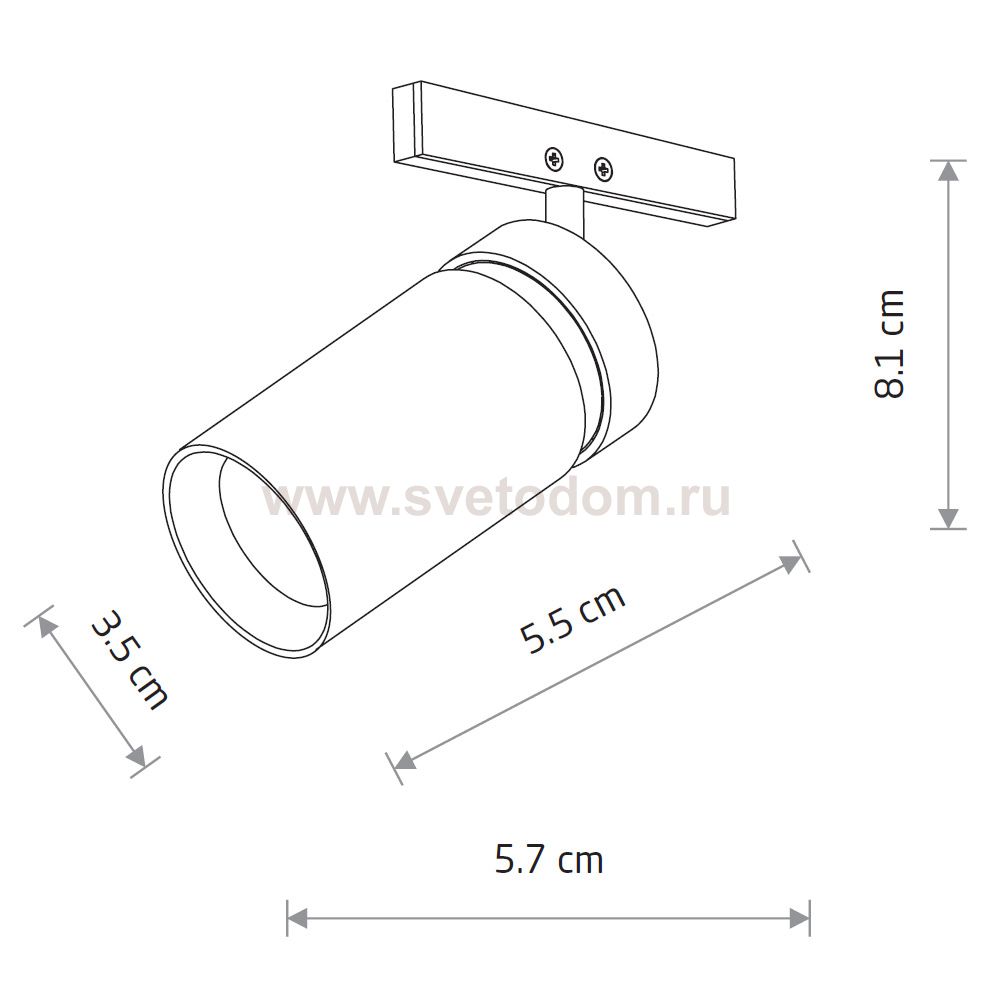 Трековый нано светильник Nowodvorski Nano Black (Cерия Nano, Цвет Черный) арт. 11714