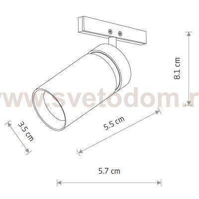 Трековый нано светильник Nowodvorski Nano Black (Cерия Nano, Цвет Черный) арт. 11714